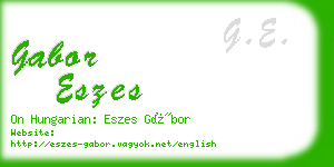 gabor eszes business card